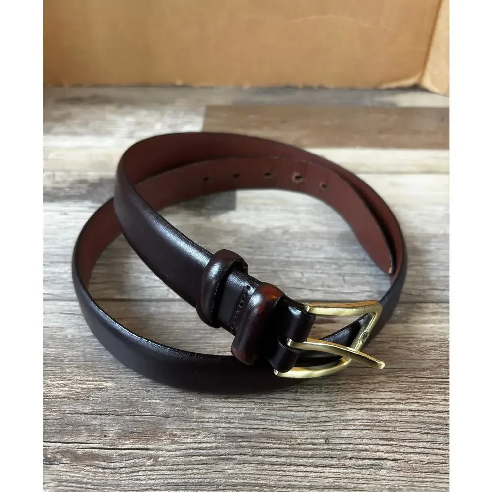 PERRY ELLIS Men's Italian Calfskin Leather Belt Dark Brown Size 36 1P35109